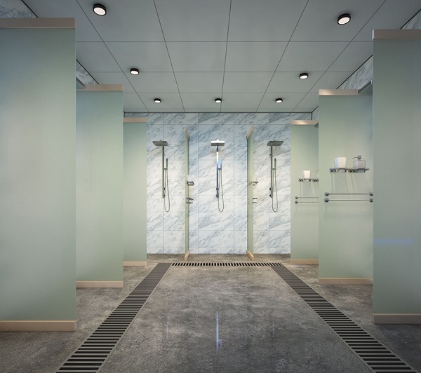 健身房淋浴區設計效果圖