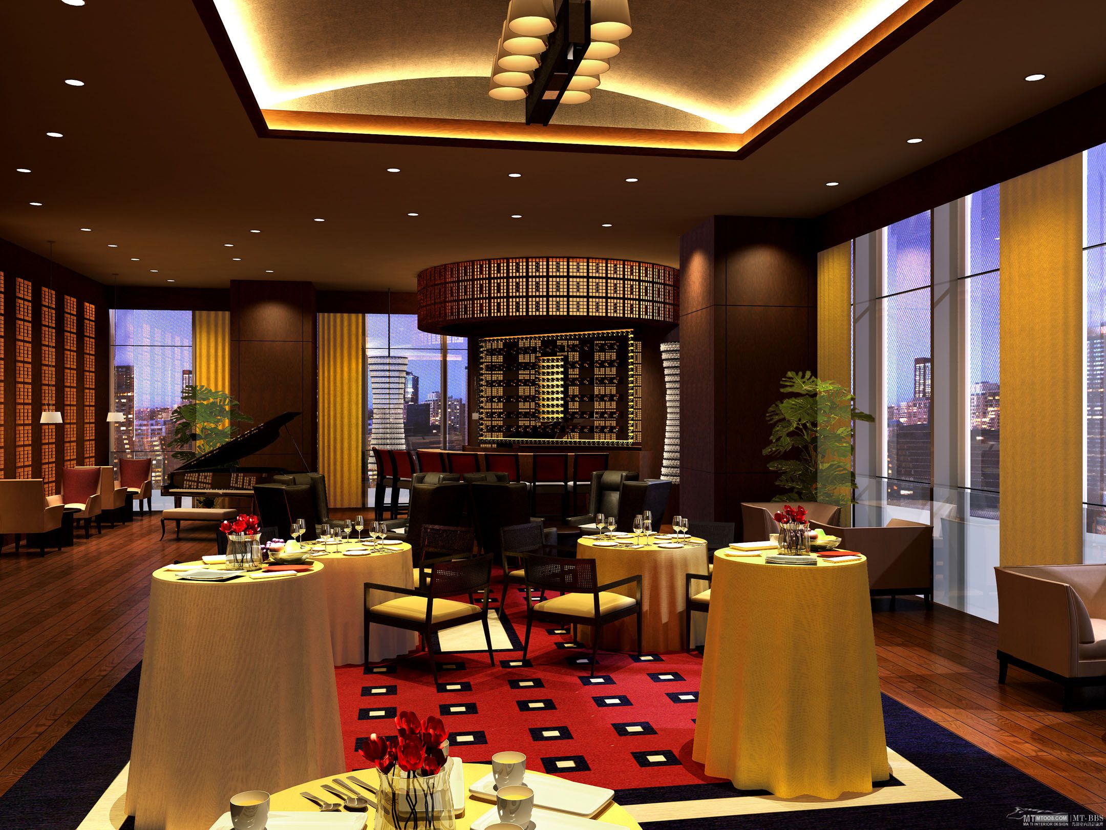 酒店咖啡區設計效果圖