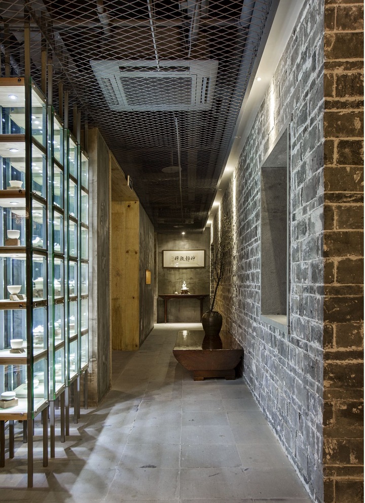 空斗墻、玻璃框架隔斷效果圖