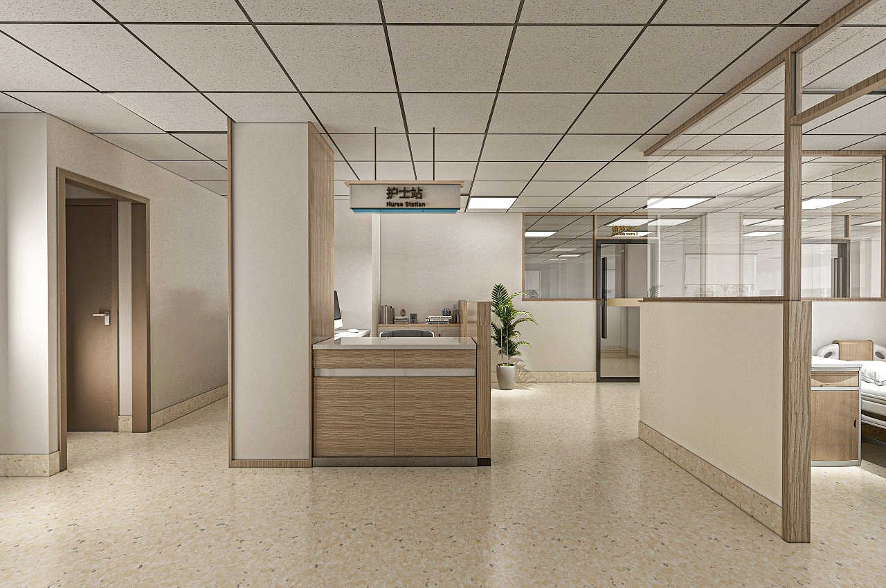 醫院互聯(lián)網(wǎng)線(xiàn)下門(mén)診裝修設計效果圖
